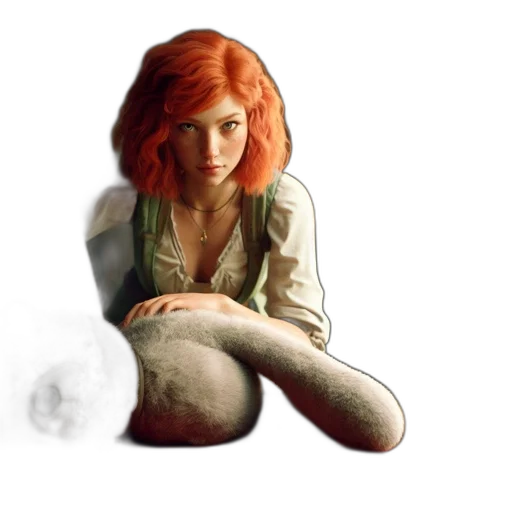 jacket, dress, face, concept art transparent PNG cut-out