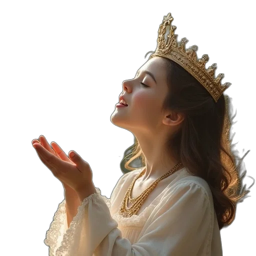 crown, jewelry, photorealistic, oil painting transparent PNG cut-out