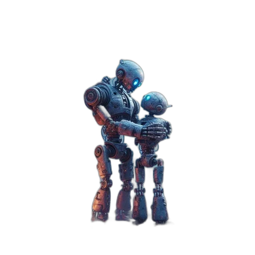 robot, weapon, concept art, pixel art transparent PNG cut-out