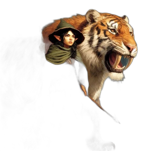 dragon, creature, animal, staff transparent PNG cut-out
