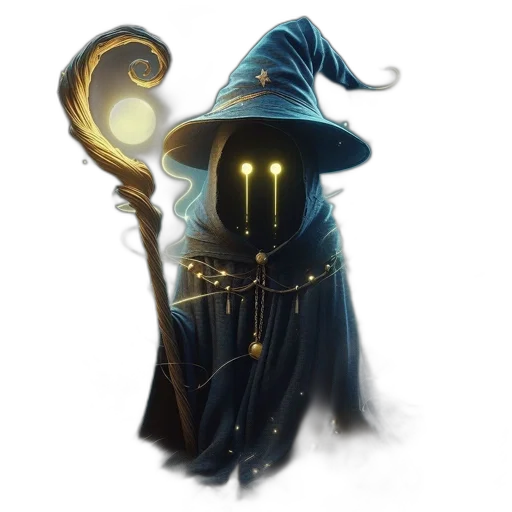 staff, mask, hat, sword transparent PNG cut-out