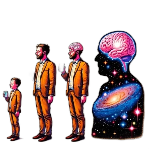 jacket, crown, concept art, vaporwave transparent PNG cut-out