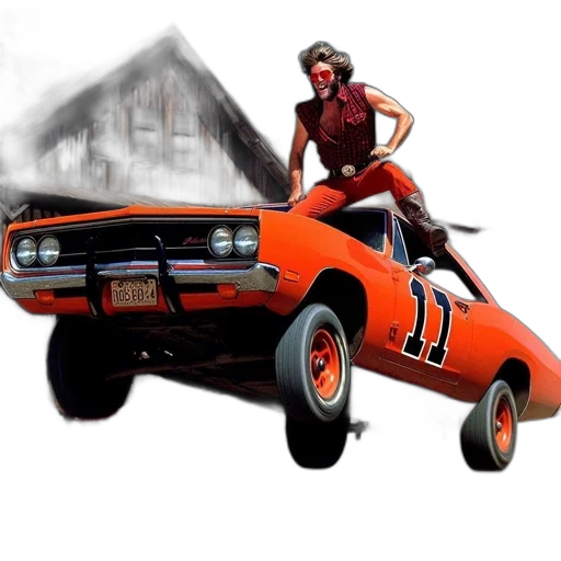 car, concept art, photorealistic, comic book art transparent PNG cut-out