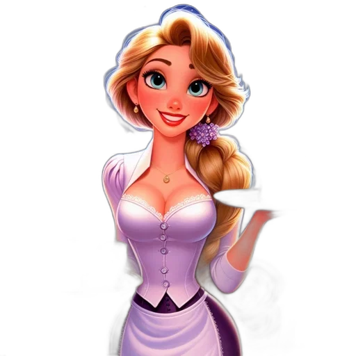 dress, staff, jewelry, crown transparent PNG cut-out