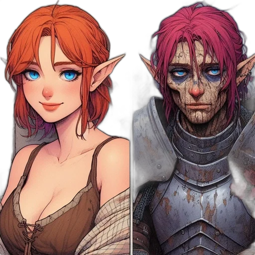 fantasy art, concept art, comic book art, pixel art transparent PNG cut-out