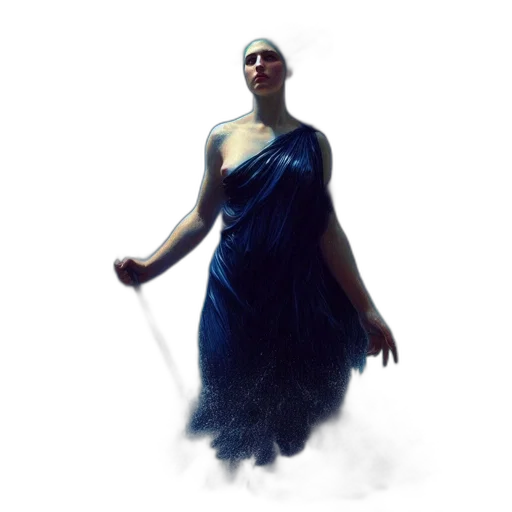 dress, concept art, fantasy art, blue transparent PNG cut-out