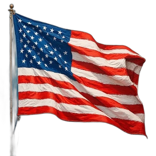 weapon, american, flag, painting transparent PNG cut-out