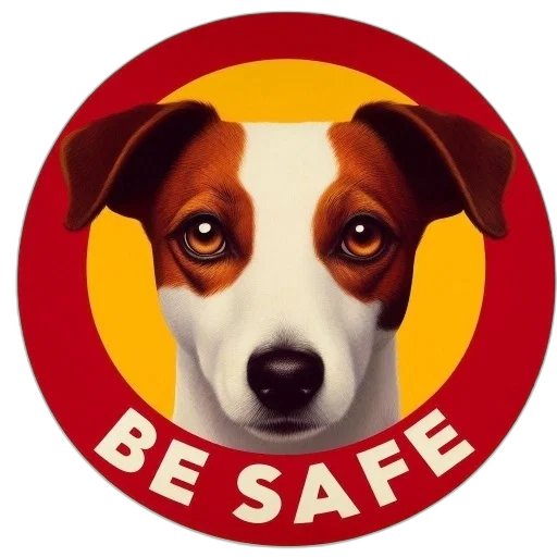 vintage-style, poster, dog, face transparent PNG cut-out