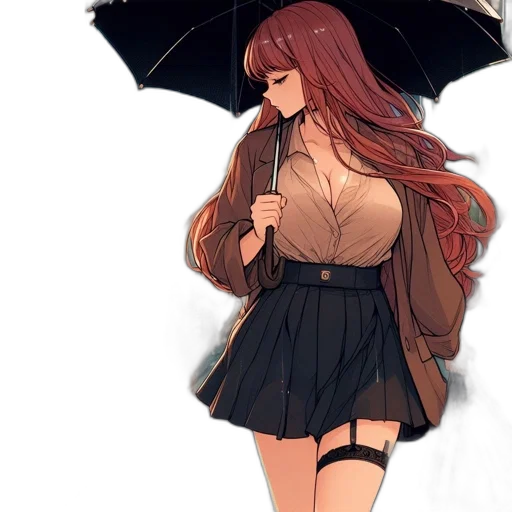 umbrella, dress, jacket, hat transparent PNG cut-out