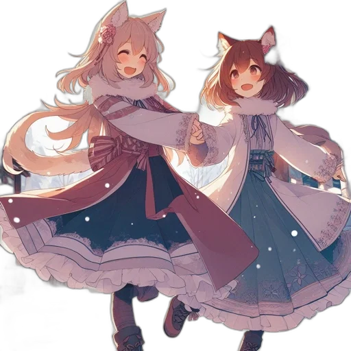 dress, staff, anime, concept art transparent PNG cut-out