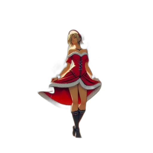 dress, jewelry, staff, 3d render transparent PNG cut-out