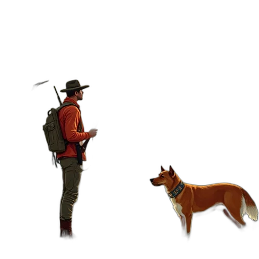 staff, animal, weapon, hat transparent PNG cut-out
