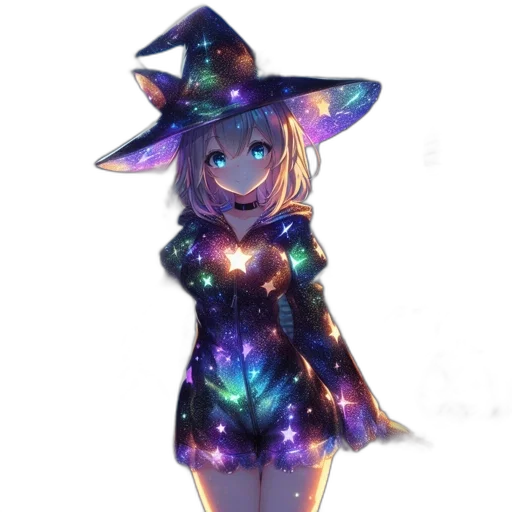 dress, hat, staff, creature transparent PNG cut-out