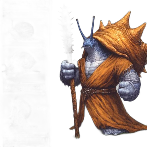 dragon, creature, staff, mask transparent PNG cut-out