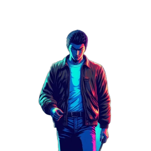 jacket, robot, sword, weapon transparent PNG cut-out