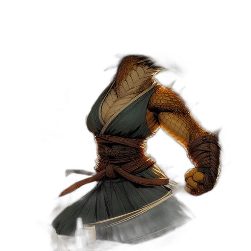 dragon, staff, dress, creature transparent PNG cut-out