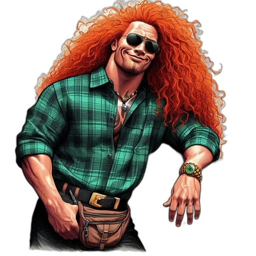 hair, comic book art, cartoon, concept art transparent PNG cut-out