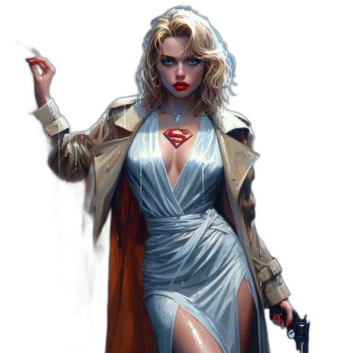 comic book art, concept art, fantasy art, cyberpunk transparent PNG cut-out