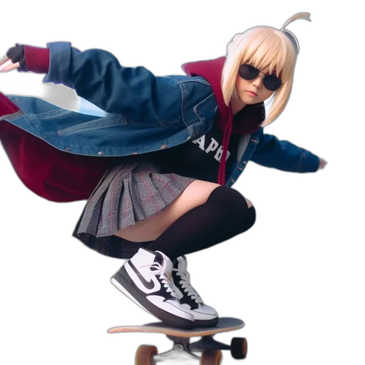 jacket, shoes, weapon, anime transparent PNG cut-out