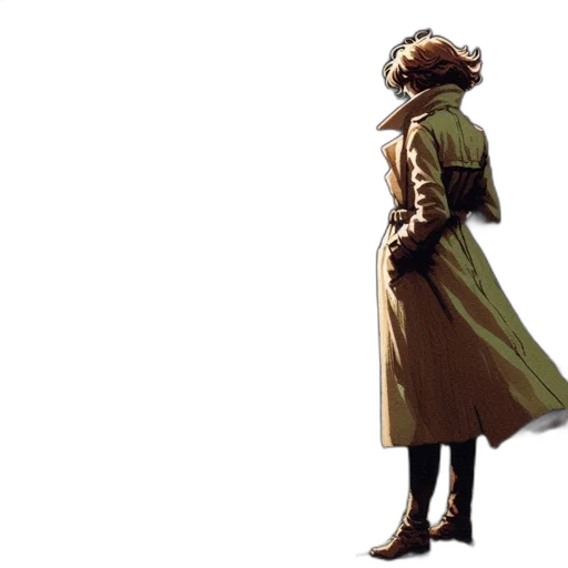 hat, jacket, staff, dress transparent PNG cut-out