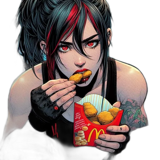 food, comic book art, concept art, cyberpunk transparent PNG cut-out