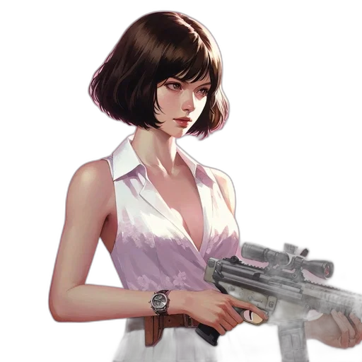 weapon, dress, concept art, comic book art transparent PNG cut-out