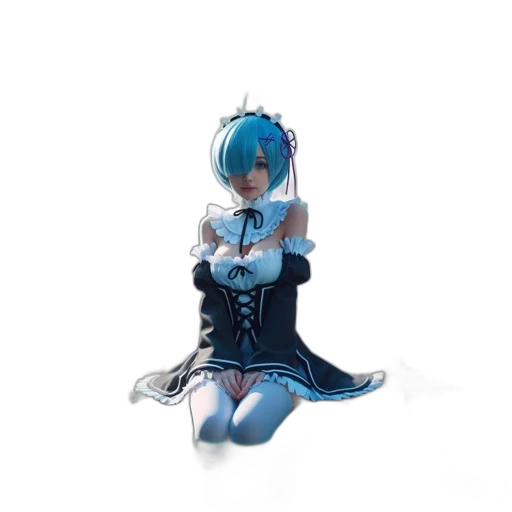 dress, robot, staff, sword transparent PNG cut-out