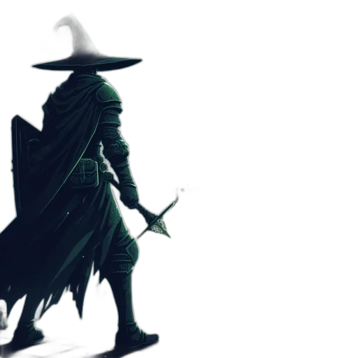 staff, hat, sword, mask transparent PNG cut-out