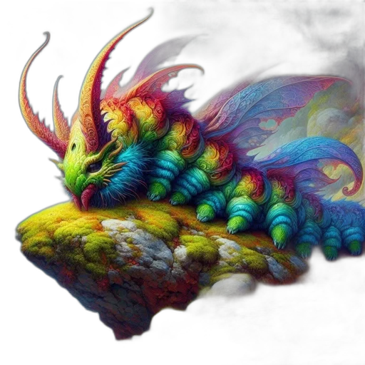 dragon, creature, hair, mask transparent PNG cut-out
