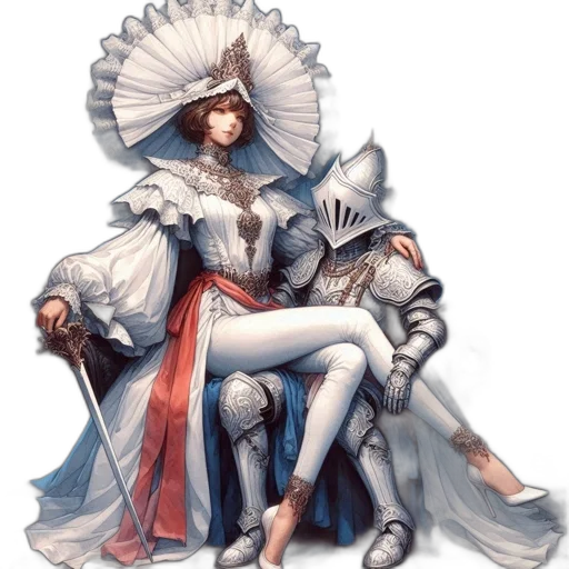 crown, hat, sword, staff transparent PNG cut-out