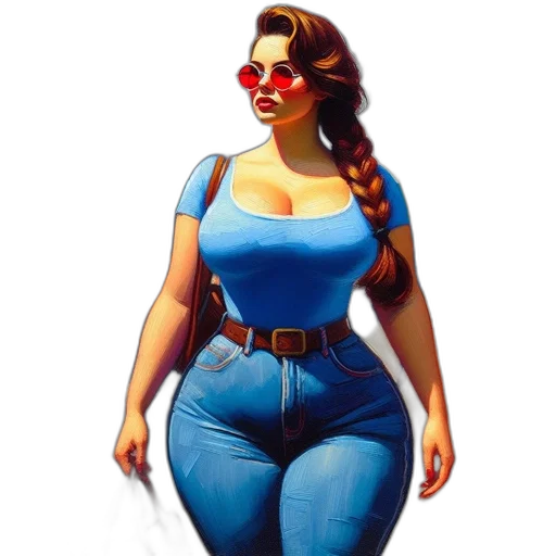 dress, robot, comic book art, pixel art transparent PNG cut-out