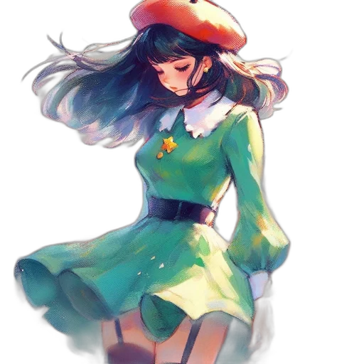 dress, hat, crown, flower transparent PNG cut-out