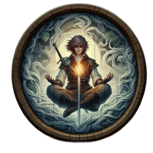 sword, staff, dragon, fantasy art transparent PNG cut-out