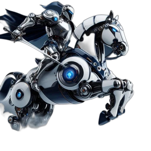 robot, weapon, concept art, 3d render transparent PNG cut-out