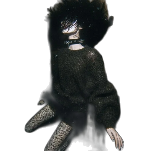 creature, mask, hair, jacket transparent PNG cut-out