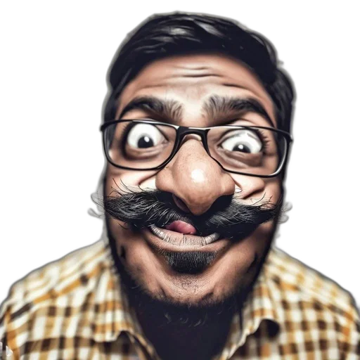 face, mask, staff, creature transparent PNG cut-out