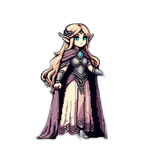 dress, staff, crown, sword transparent PNG cut-out