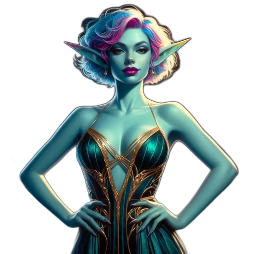 dress, fantasy art, concept art, pixel art transparent PNG cut-out