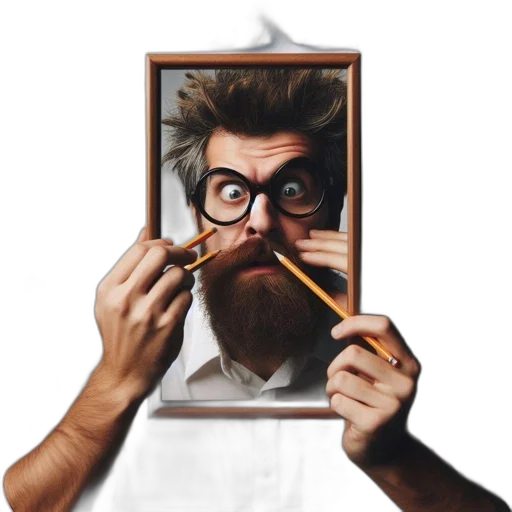face, staff, mask, hair transparent PNG cut-out