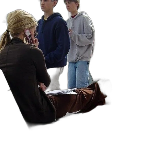 jacket, staff, face, shoes transparent PNG cut-out