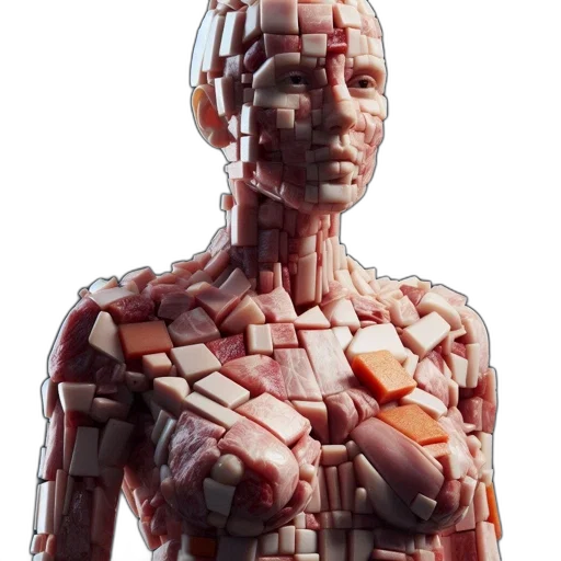 robot, face, 3d render, pixel art transparent PNG cut-out