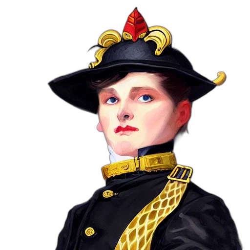 hat, staff, crown, face transparent PNG cut-out