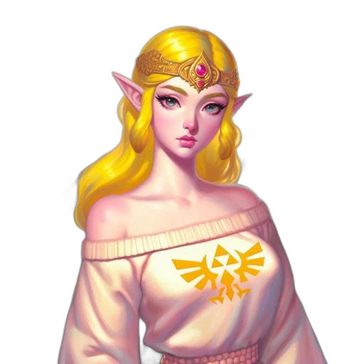 dress, crown, staff, jewelry transparent PNG cut-out