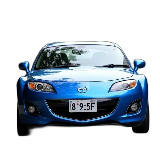 car, 3d render, photorealistic, blue transparent PNG cut-out