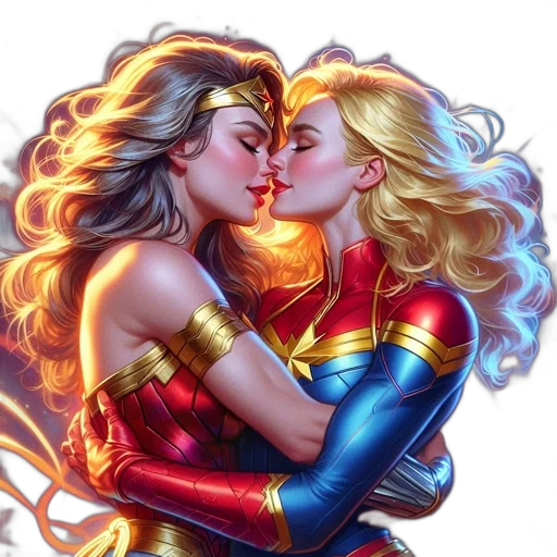 comic book art, concept art, fantasy art, two transparent PNG cut-out