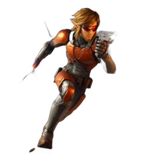weapon, concept art, 3d render, pixel art transparent PNG cut-out
