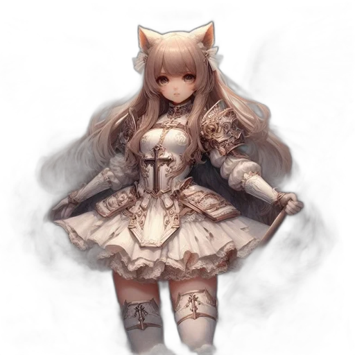 dress, staff, weapon, animal transparent PNG cut-out