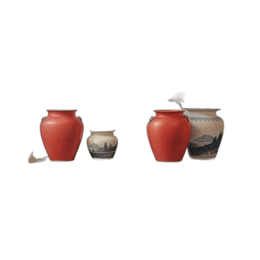 3d render, photorealistic, red, earth tones transparent PNG cut-out