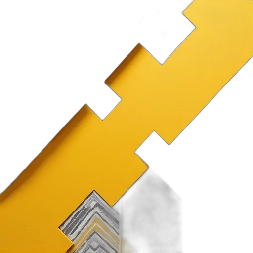 building, 3d render, gray, yellow transparent PNG cut-out