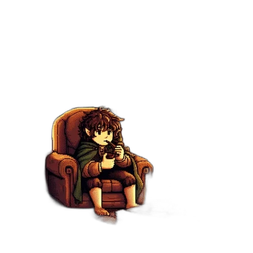 furniture, pixel art, anime, concept art transparent PNG cut-out